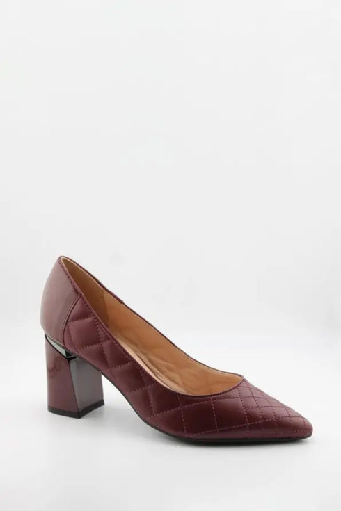 Capelli Rossi Quilted Block Heel Pointed Pumps
